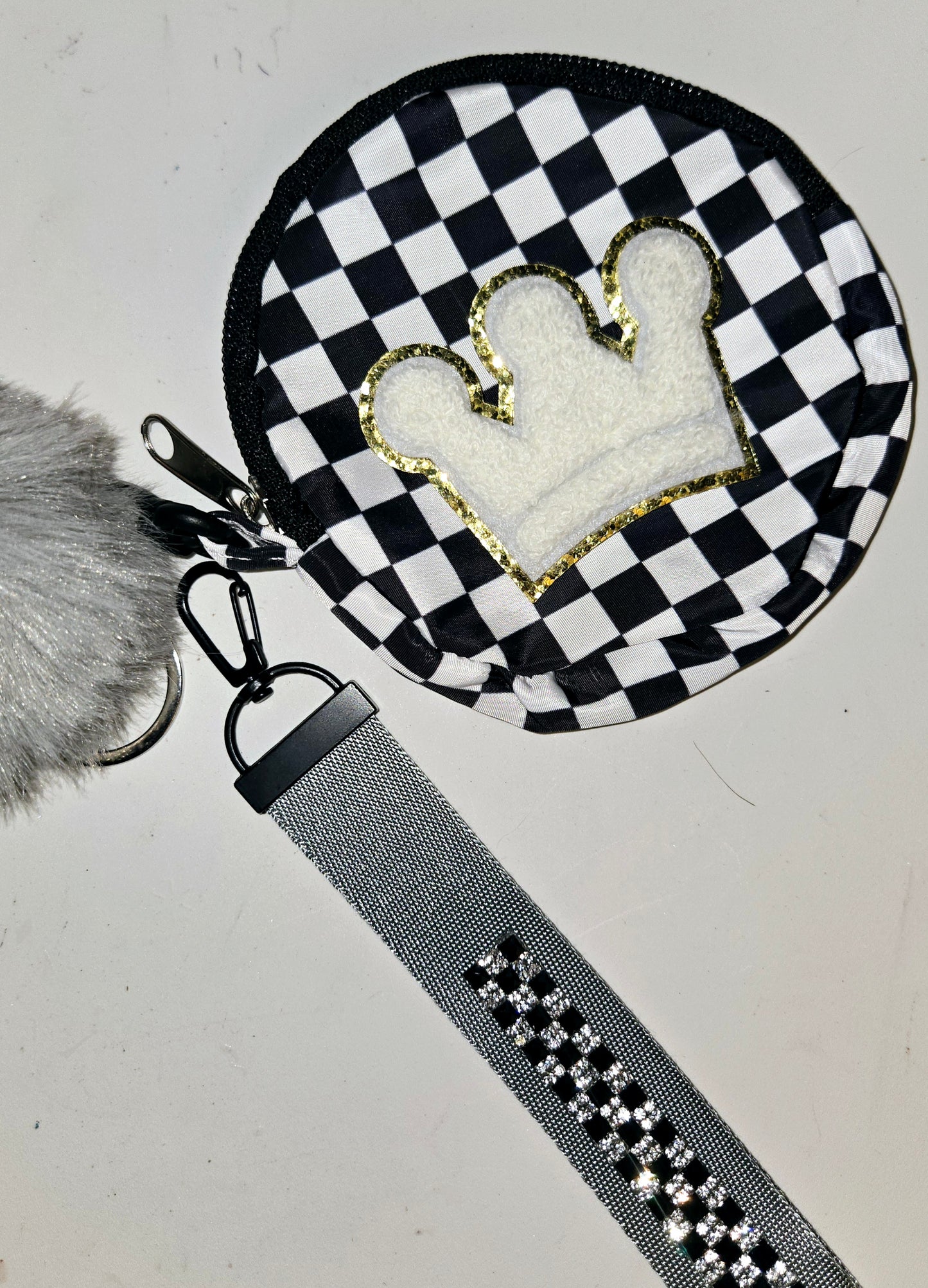 Checkered bags,SET Hat keychains,  ICONIC KEYCHAIN BAG/POUCHES. UNISEX, UNIQUELY CRAFTED