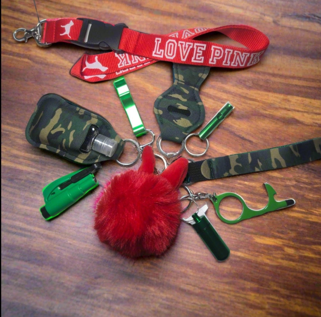 Keychain Set plain Colored or Themed