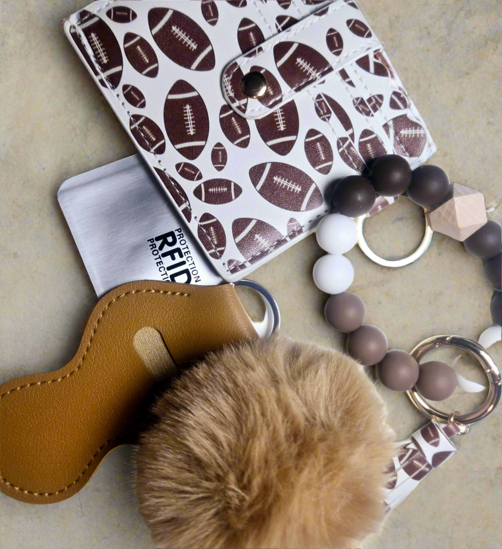 Leather Wallet keychain bundle