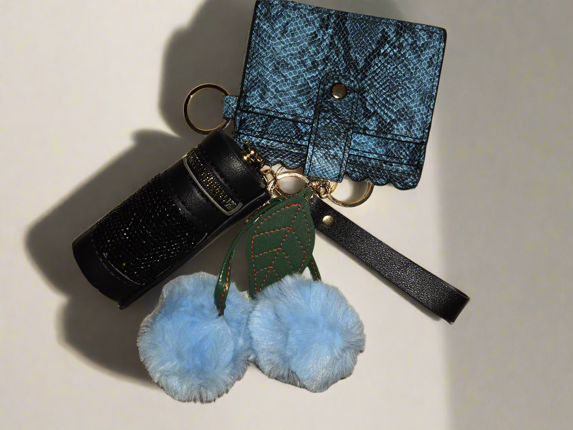 Luxe Wallets Leather Keychain set, BAG/POUCH